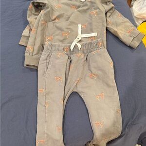 Gray Kids Sweatshirt and Joggers Set with
